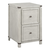 OSP Home Furnishings BTF2937-CO Baton Rouge 2 Drawer File Cabinet in Champagne Oak Finish